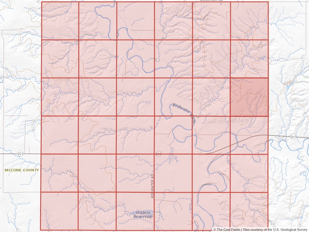 Sec. 13, T.25N, R.50E, Montana P.M. Coal Mining Leases