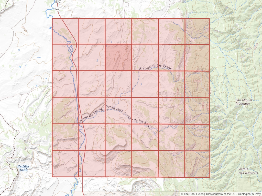 Sec. 9, T.19N, R.1W, New Mexico P.M. Coal Mining Leases