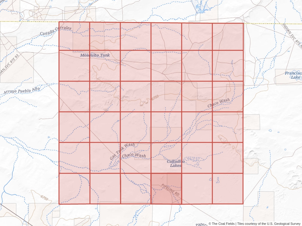 Sec. 34, T.20N, R.6W, New Mexico P.M. Coal Mining Leases