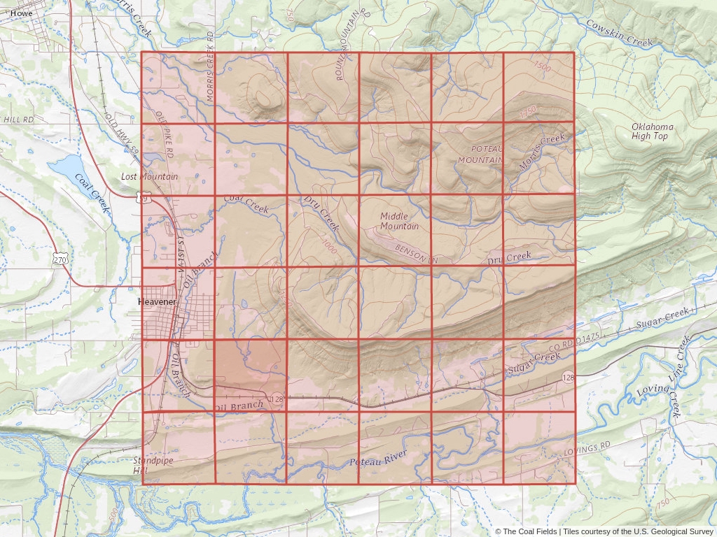 Sec. 29, T.5N, R.26E, Indian P.M. Coal Mining Leases