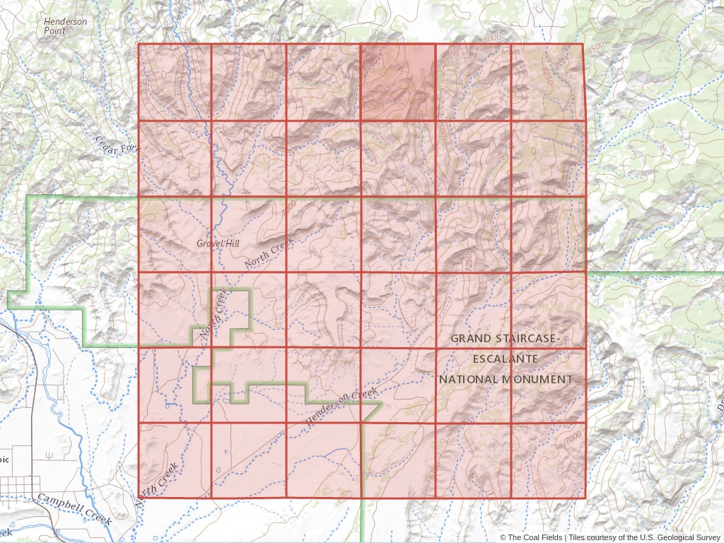 Sec. 3, T.36S, R.2W, Salt Lake P.M. Coal Mining Leases