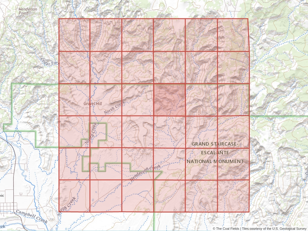 Sec. 15, T.36S, R.2W, Salt Lake P.M. Coal Mining Leases